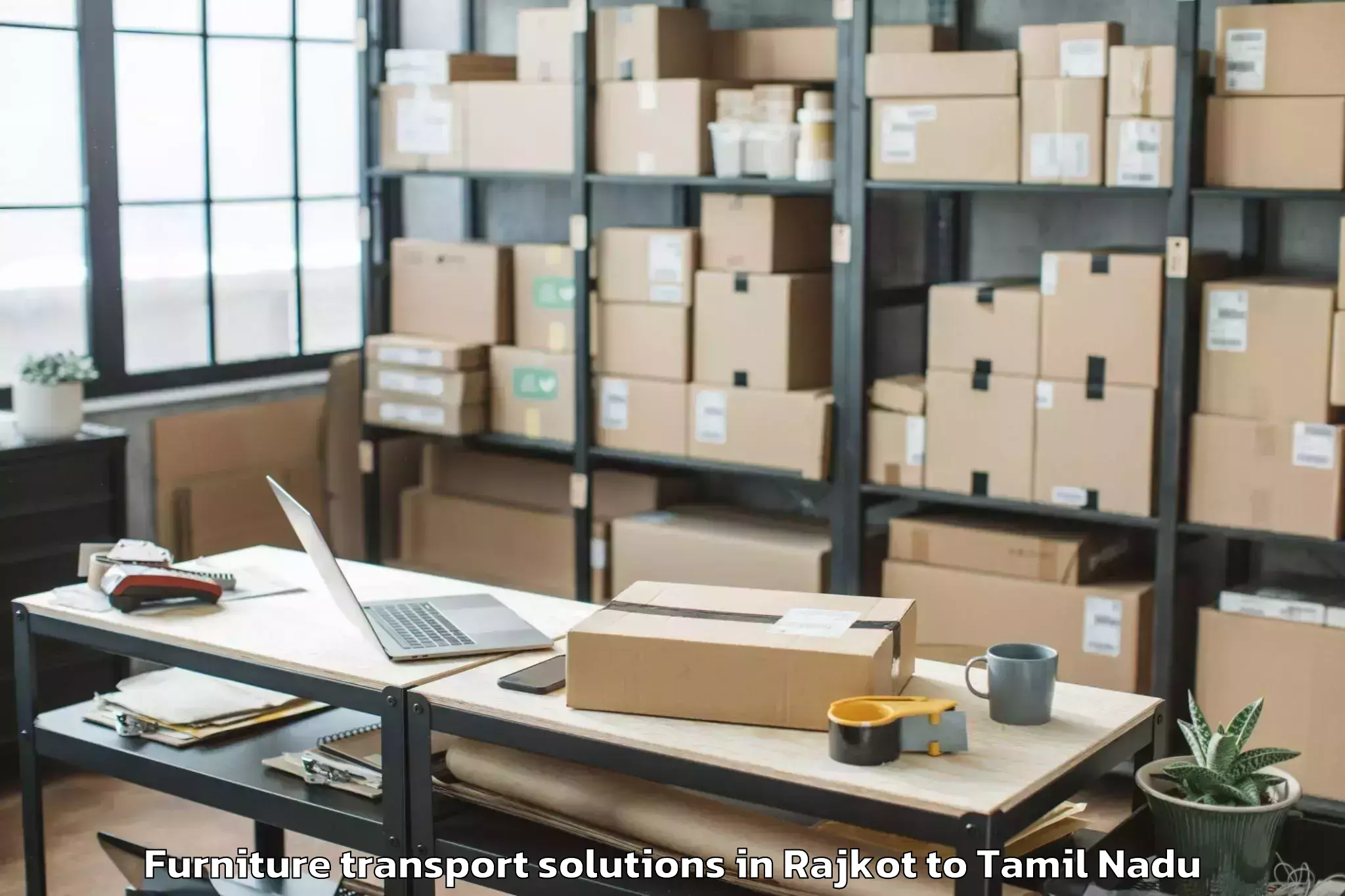 Quality Rajkot to Thovala Furniture Transport Solutions